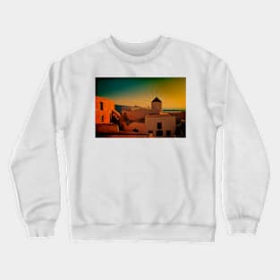 Greece. Santorini. Oia. Windmill. Crewneck Sweatshirt